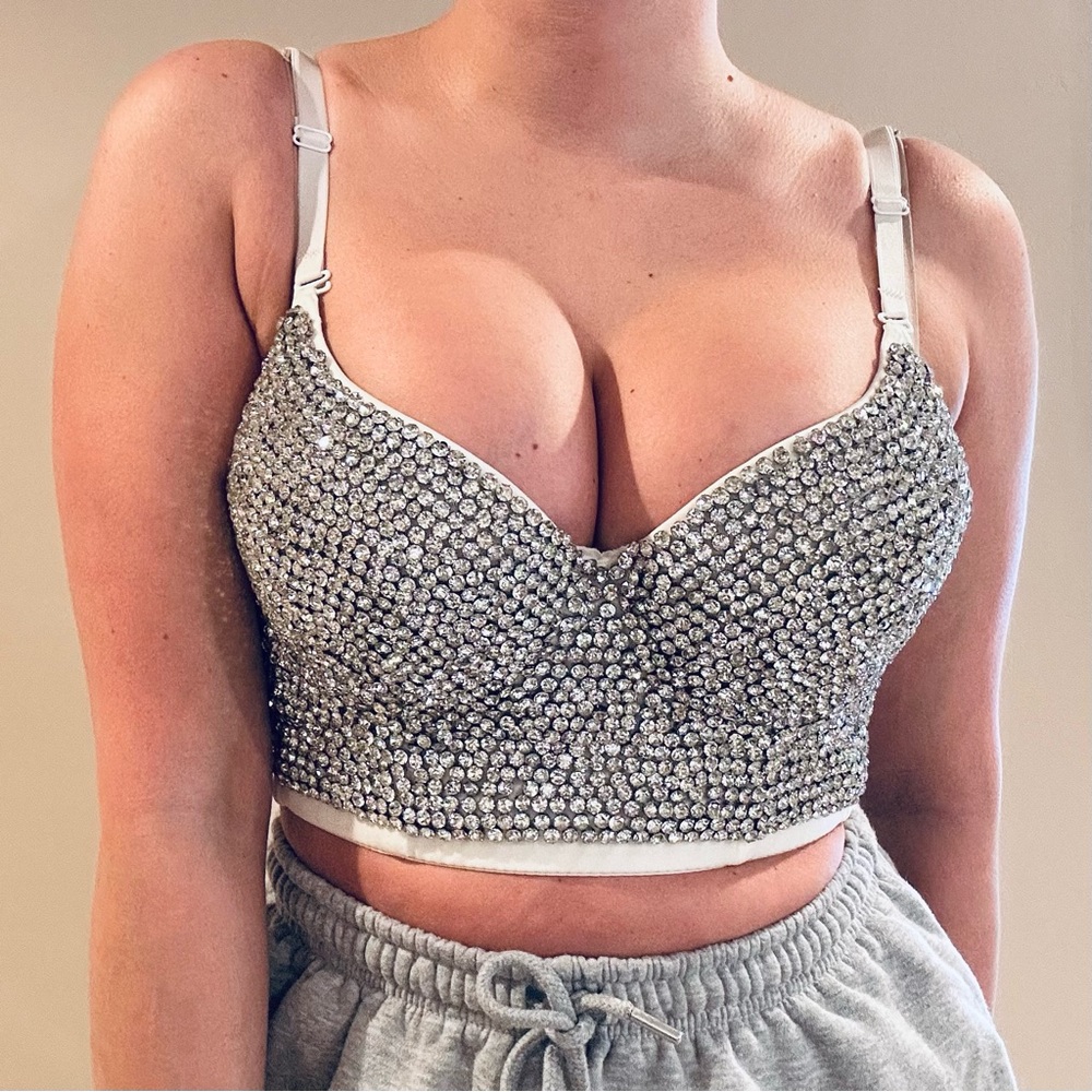 Amazon Rhinestone Bralette